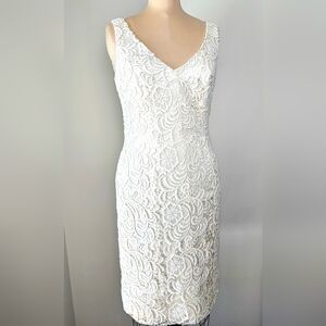 THEIA Ivory Lace Cocktail Dress – Bridal Shower / Rehearsal Dinner – Size 6